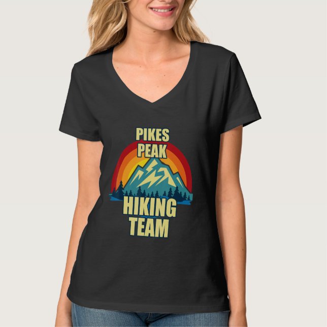 Pikes Peak  Family Matching Hiking T-Shirt (Vorderseite)