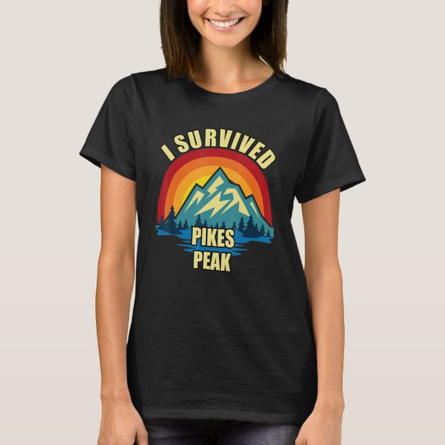 Pikes Peak Hiking Mountian Climbing T-Shirt (Vorderseite)