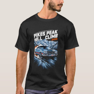 Pikes Peak Hill Climb 2025 Funny Retro Colorado Mu T-Shirt