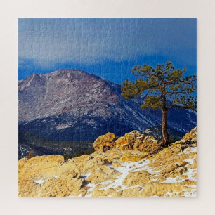 Pikes Peak mit Baum im Grünen Puzzle