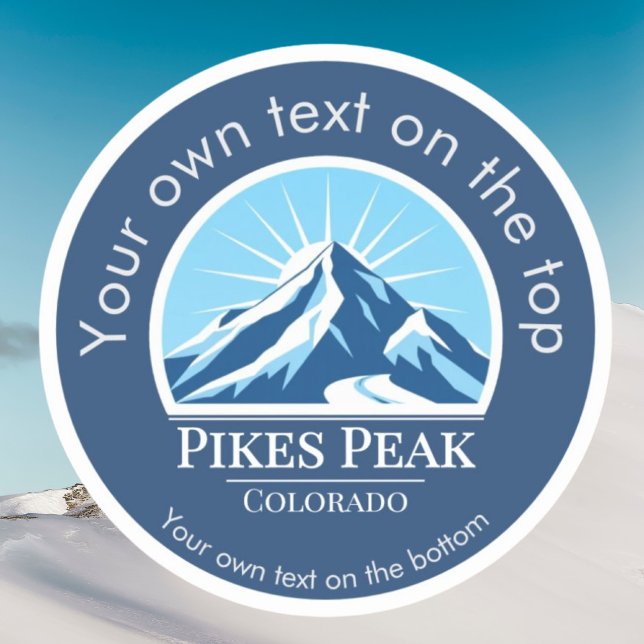 Pikes Peak Mountain Colorado Souvenir Aufkleber (Von Creator hochgeladen)