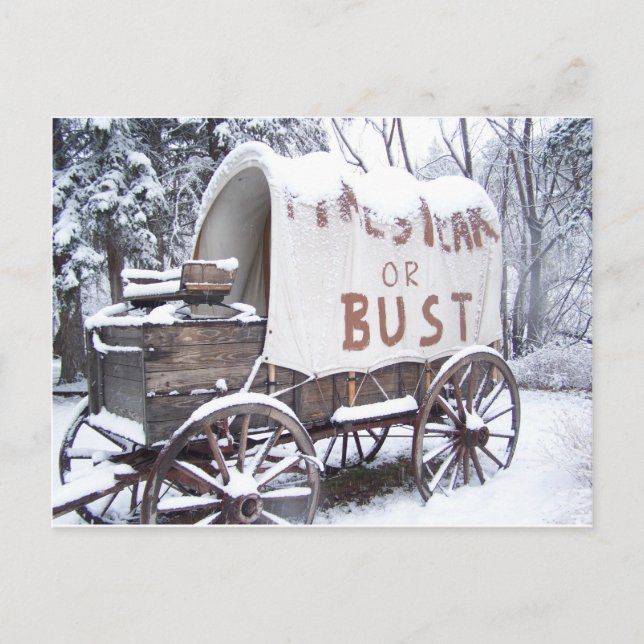 Pikes Peak oder Bust Postkarte (Vorderseite)