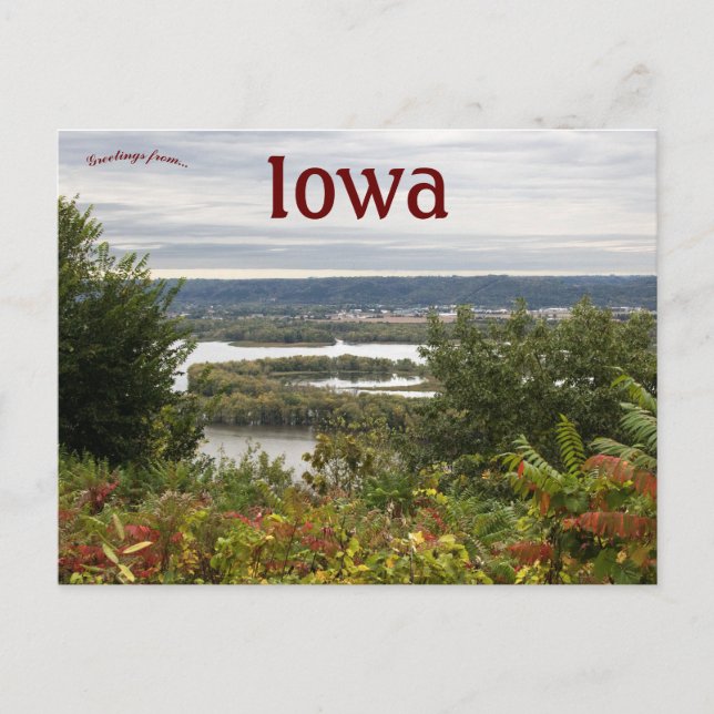 Pikes Peak Overlook McGregor Iowa Postkarte (Vorderseite)