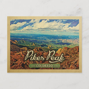 Pikes Peak Postcard Colorado Postkarte