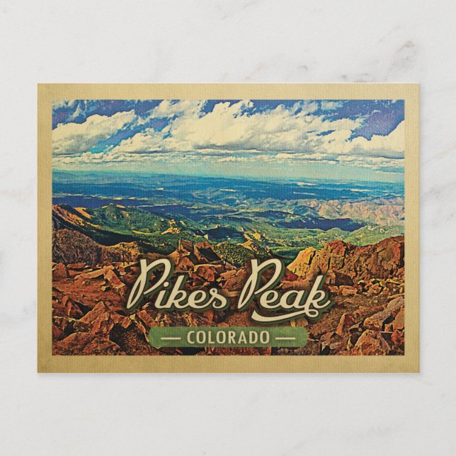 Pikes Peak Postcard Colorado Postkarte (Vorderseite)