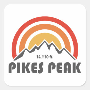 Pikes Peak Quadratischer Aufkleber