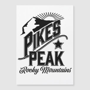 Pikes Peak Rocky Mountains Vintage-Kunst Magnetkarte