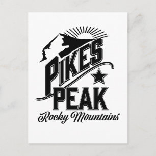 Pikes Peak Rocky Mountains Vintage-Kunst Postkarte