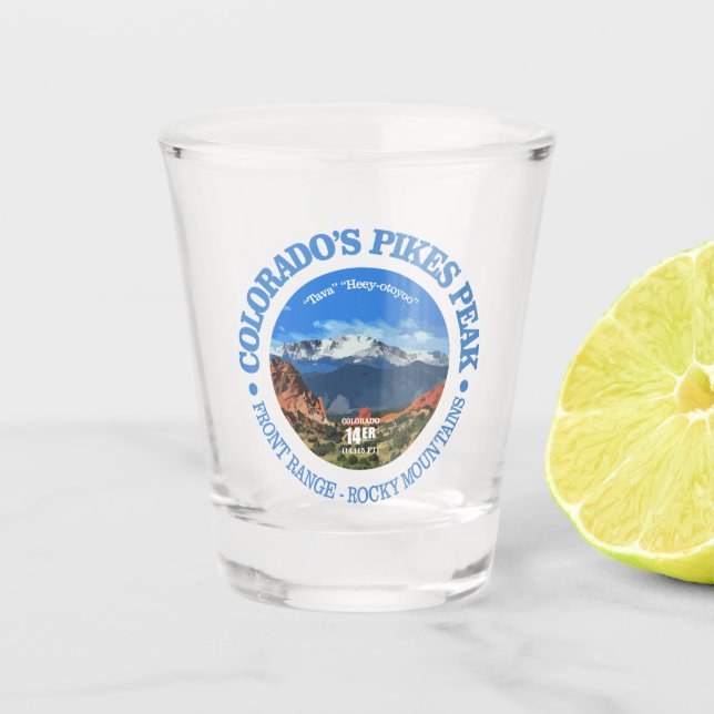 Pikes Peak Schnapsglas (Vorderseite)