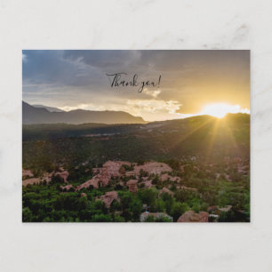 Pikes Peak Sonnenuntergangsnebel Danke Postkarte