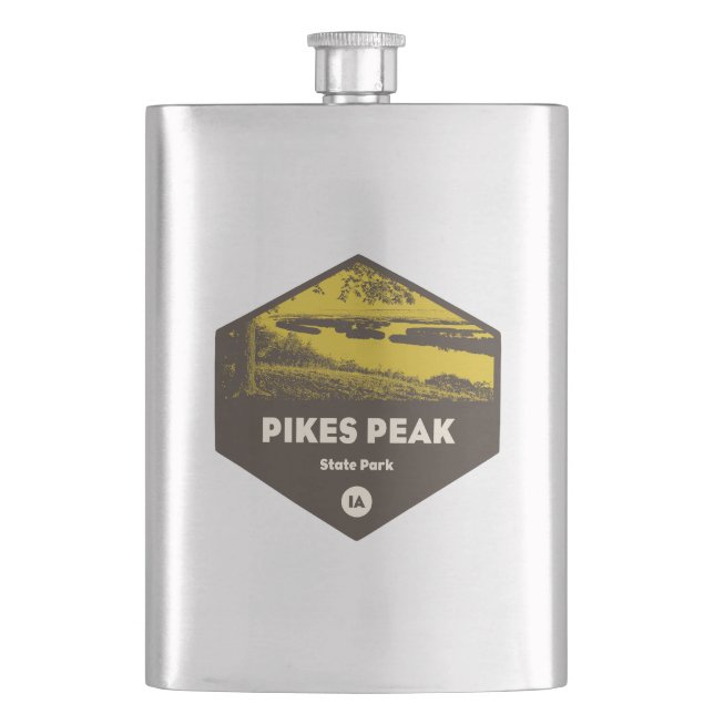 Pikes Peak Staat Park Iowa Flachmann (Vorderseite)