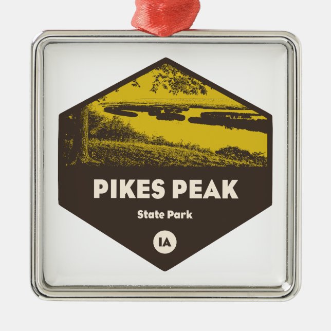 Pikes Peak Staat Park Iowa Ornament Aus Metall (Vorne)