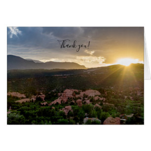 Pikes Peak Sunset Haze Danke Karte