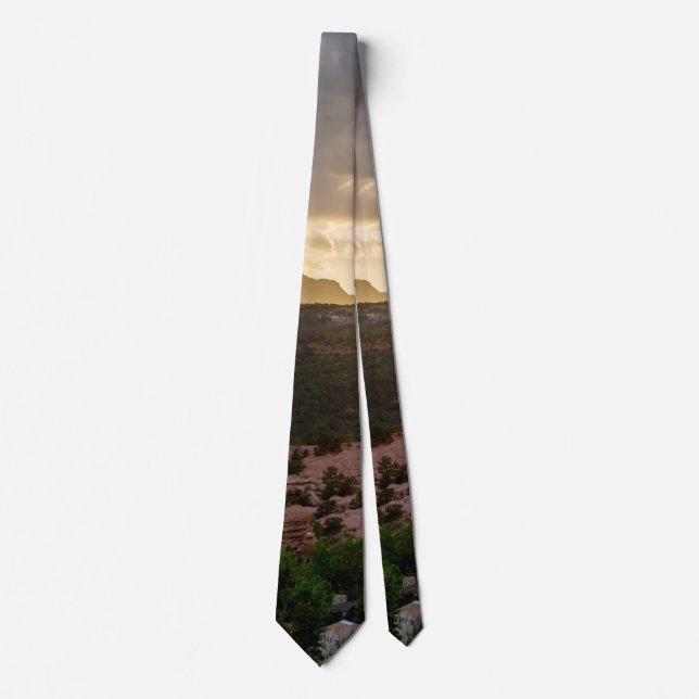 Pikes Peak Sunset Haze Neck Tie Krawatte (Vorderseite)