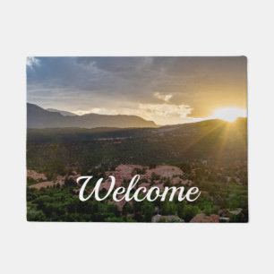 Pikes Peak Sunset Haze Welcome Doormat Fußmatte