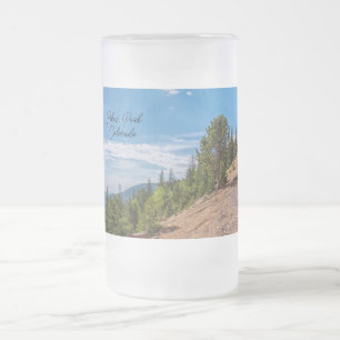 Pikes Peak Train Mattierte Bier-Tasse Mattglas Bierglas