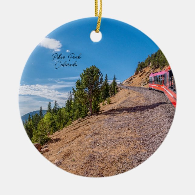 Pikes Peak Train Ride Circle Ornament (Vorne)
