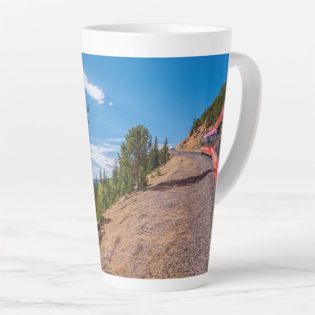 Pikes Peak Train Ride Latte Tasse (Rechte Ecke)