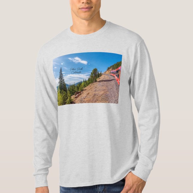 Pikes Peak Train Ride Men's Long Sleeve Shirt (Vorderseite)