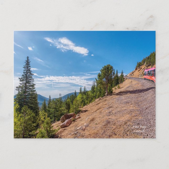 Pikes Peak Train Ride Post Card Postkarte (Vorderseite)