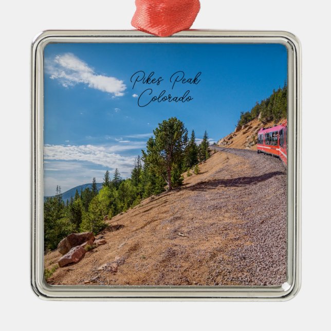 Pikes Peak Train Ride Premium Ornament (Vorne)