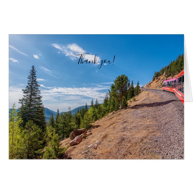Pikes Peak Train Ride Vielen Dank Notenecard (Vorderseite (Horizontal))