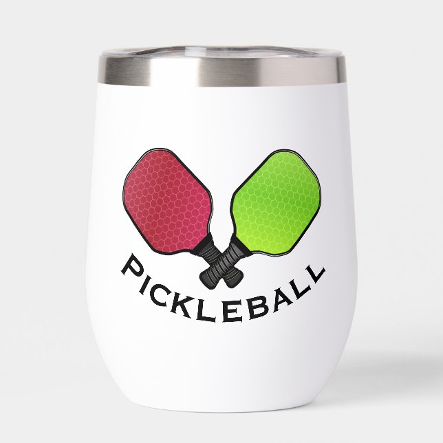 Pikleball Design Thermal Wine Tumbler (Rückseite)