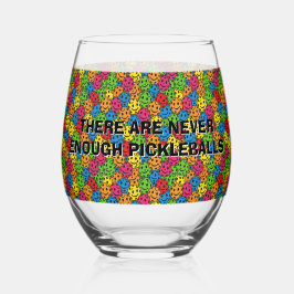 Pikleballs gibt es nie genug weinglas ohne stiel