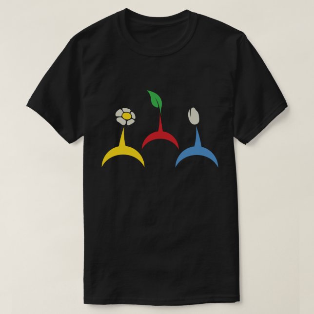 Pikmin Köpfe T-Shirt (Design vorne)