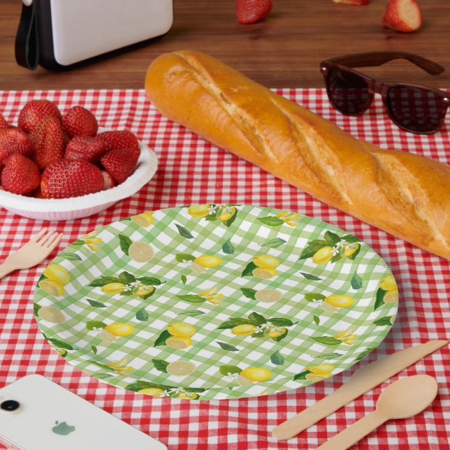 Piknik-Zitrus-Mittelmeer-Muster  Pappteller (Picknick)