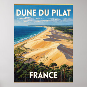 Pilat-Düne Frankreich Goldener Sand Küstenlandscha Poster