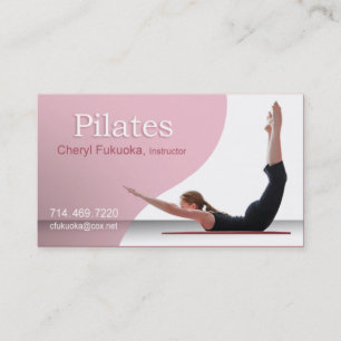 Pilates Anweisung (pink) - Gewohnheit Visitenkarte