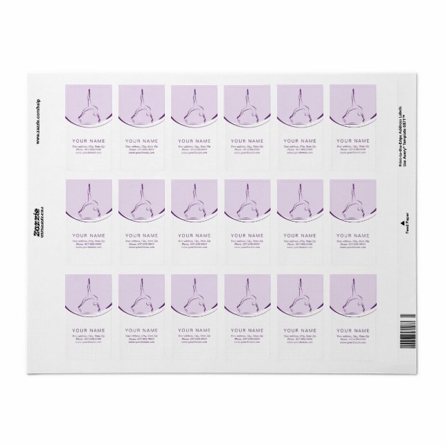 Pilates auf dem Reformer | Farbe Adressaufkleber (Vorne)