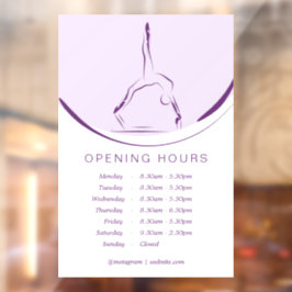 Pilates auf dem Reformer | Farbe Fensteraufkleber