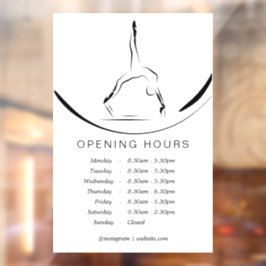 Pilates auf dem Reformer Fensteraufkleber