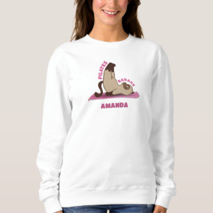 Pilates Badass Workout Kitty Cat Sweatshirt