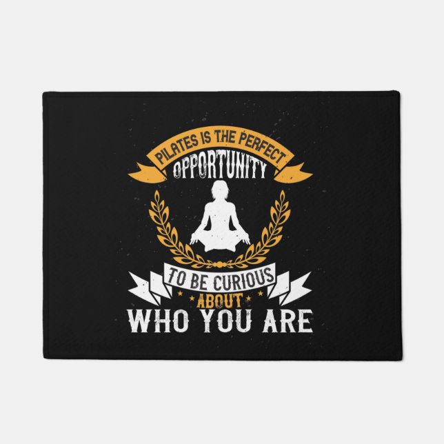 Pilates bietet die Möglichkeit, sich selbst Karo z Fußmatte (Vorderseite)