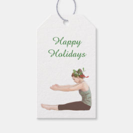 Pilates Christmas Geschenk Tag Spine Stretch Geschenkanhänger