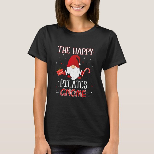 Pilates Christmas Gnome Costume Matching Family  T-Shirt (Vorderseite)