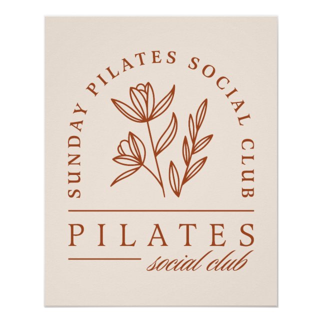 Pilates Club sunday boho blumenlotus ästhetisch Poster (Vorderseite)