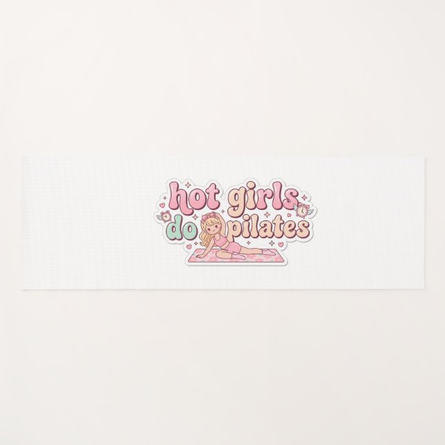 Pilates Coquette Fitness Aesthetic Workout Mat Yogamatte (Vorderseite (Horizontal))