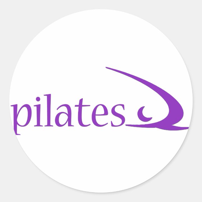 Pilates Design! Runder Aufkleber (Vorderseite)