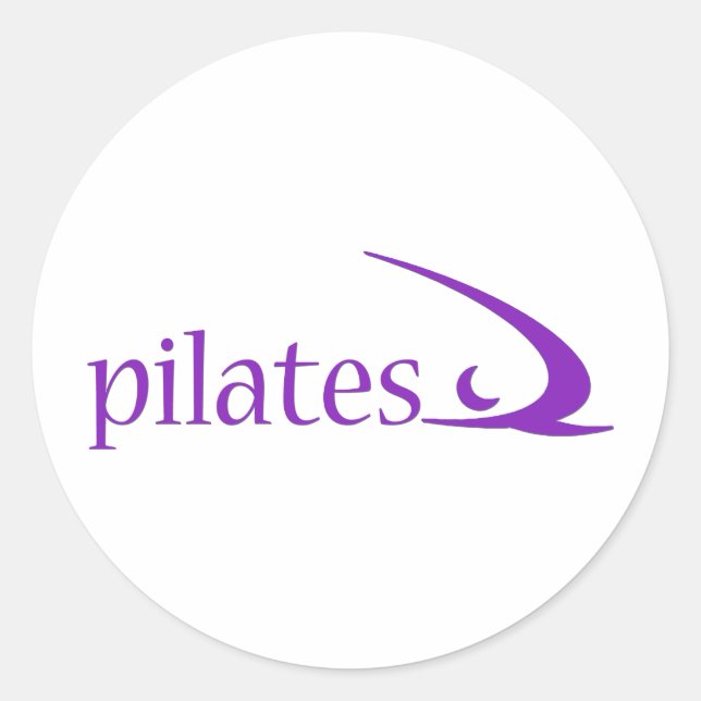 Pilates Design! Runder Aufkleber (Vorderseite)