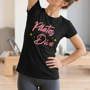 Pilates-Diva-Zitat - Mutiges Workout-T-Shirt mit A T-Shirt