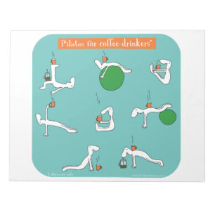 pilates für Kaffeetrinker Notizblock
