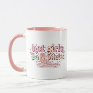 Pilates Girl Gift Pink Girly Fitness Mug Tasse
