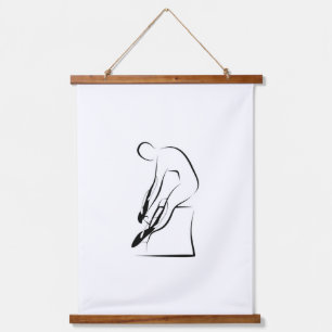 Pilates Horseback Pose - Wunda Vorsitzende Wandteppich Mit Holzrahmen