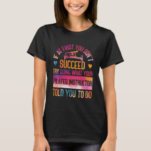 Pilates Instructor Lehrer Wasserfarbe, wenn auf de T-Shirt