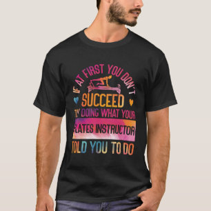 Pilates Instructor Lehrer Wasserfarbe, wenn auf de T-Shirt