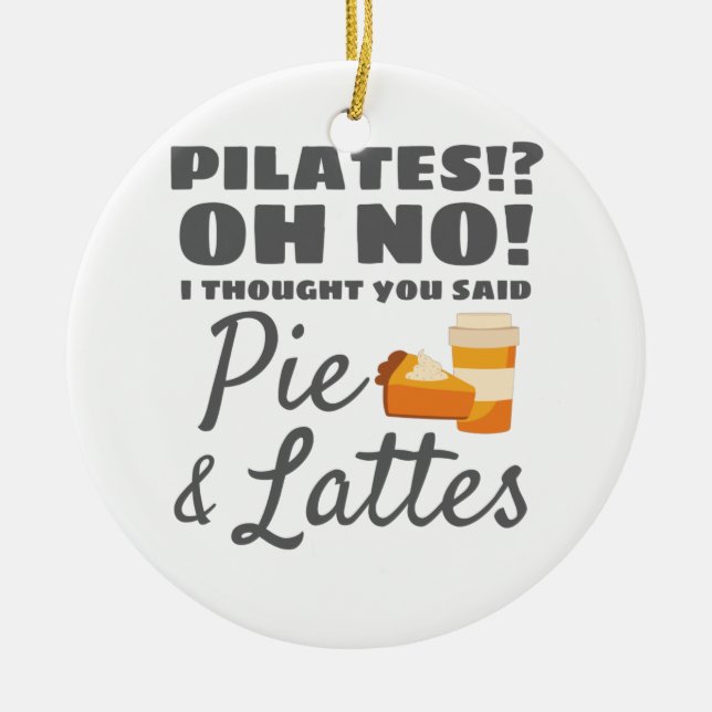 Pilates Instructor Pilates dachte, sagte Kuchen La Keramik Ornament (Vorne)